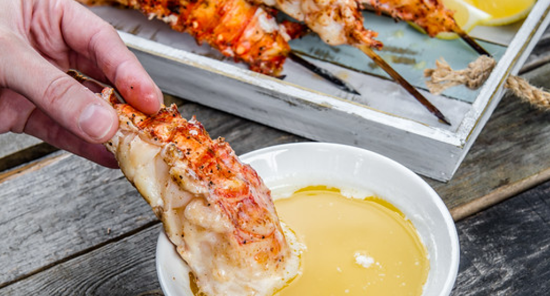 Grilled Lobster Dipped in Butter